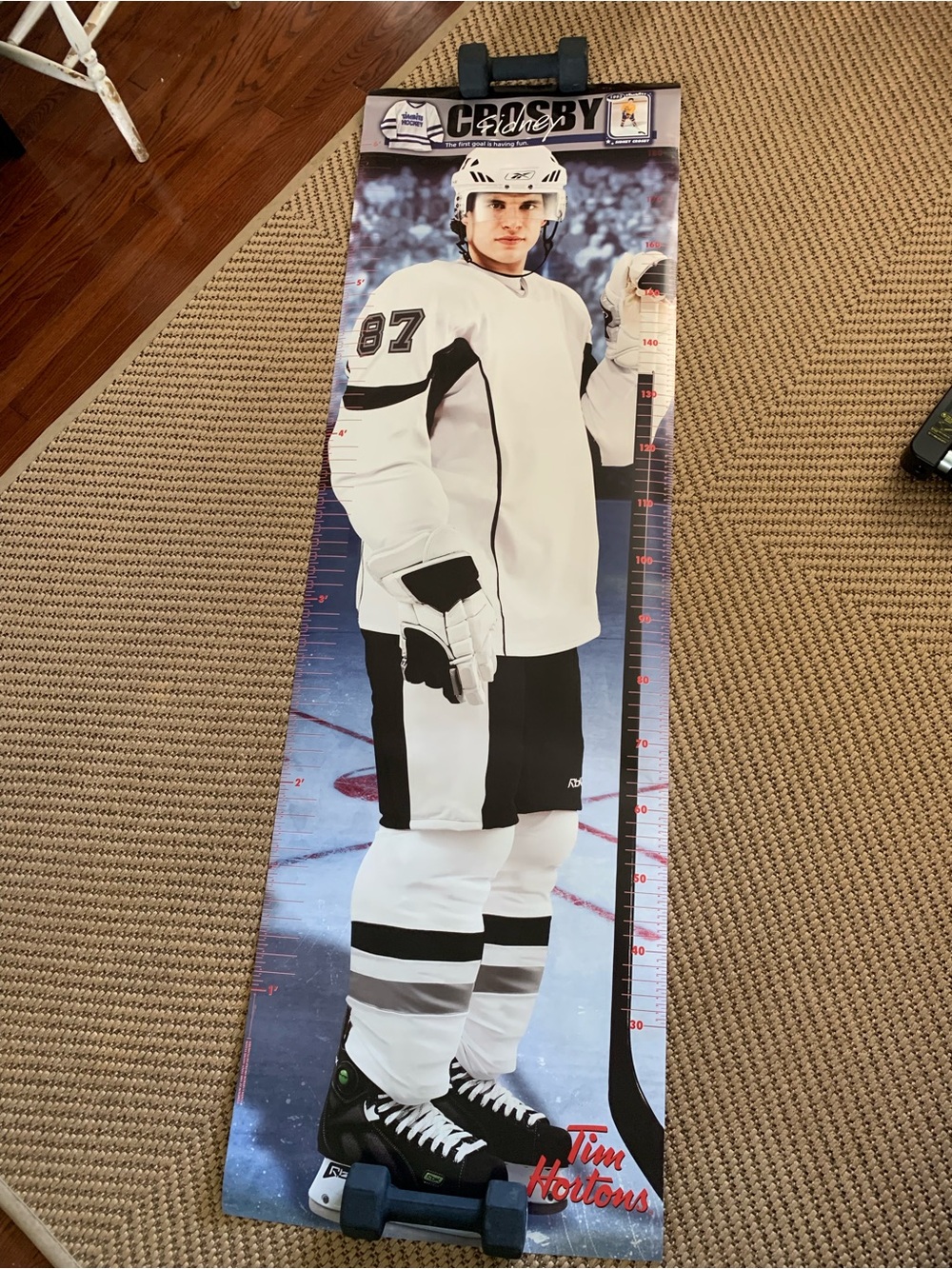 Vintage Rare Sidney Crosby Tim Hortons Growth Chart Poster